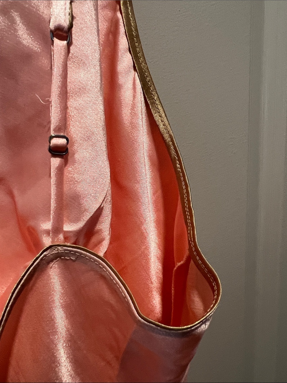 Jones New York Peach Satin V-Neck Midi Dress with Lavender Floral Embroidery - Picture 9 of 12